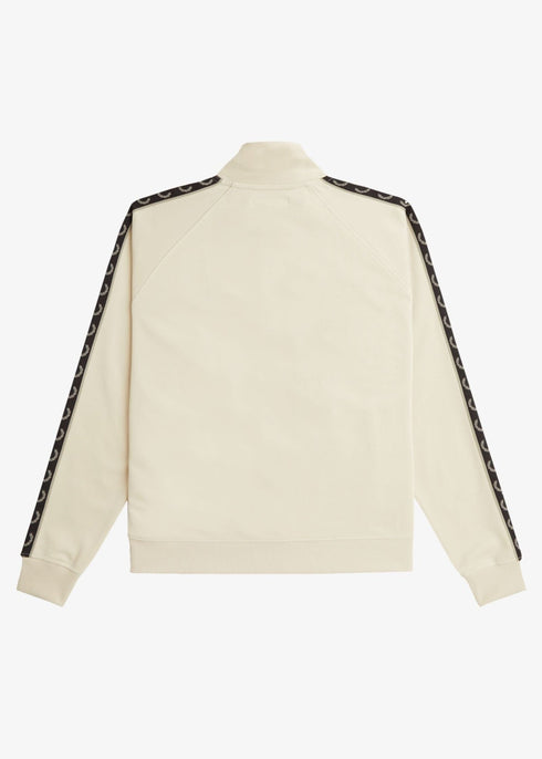 Fred Perry Felpa zip Felpa zip Uomo con fettuccia a contrasto Avena P24-FRED PERRYJ5557-V57-S - Francavilla Moda